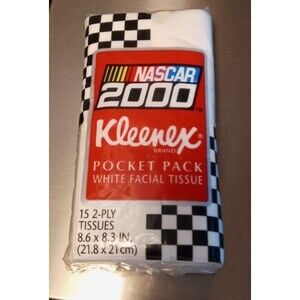 Nascar 2000 Pocket Kleenex Pack Tissues New Souvenir